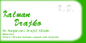 kalman drajko business card