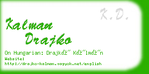 kalman drajko business card